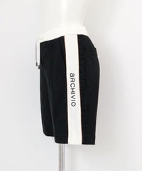 綿ベロアラインUVハーフパンツ横（ブラック）