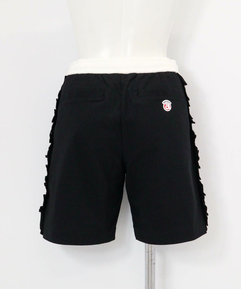 綿ベロアラインUVハーフパンツ後（ブラック）