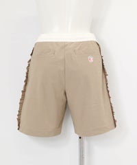 綿ベロアラインUVハーフパンツ後（ベージュ）