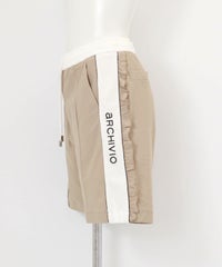 綿ベロアラインUVハーフパンツ横（ベージュ）