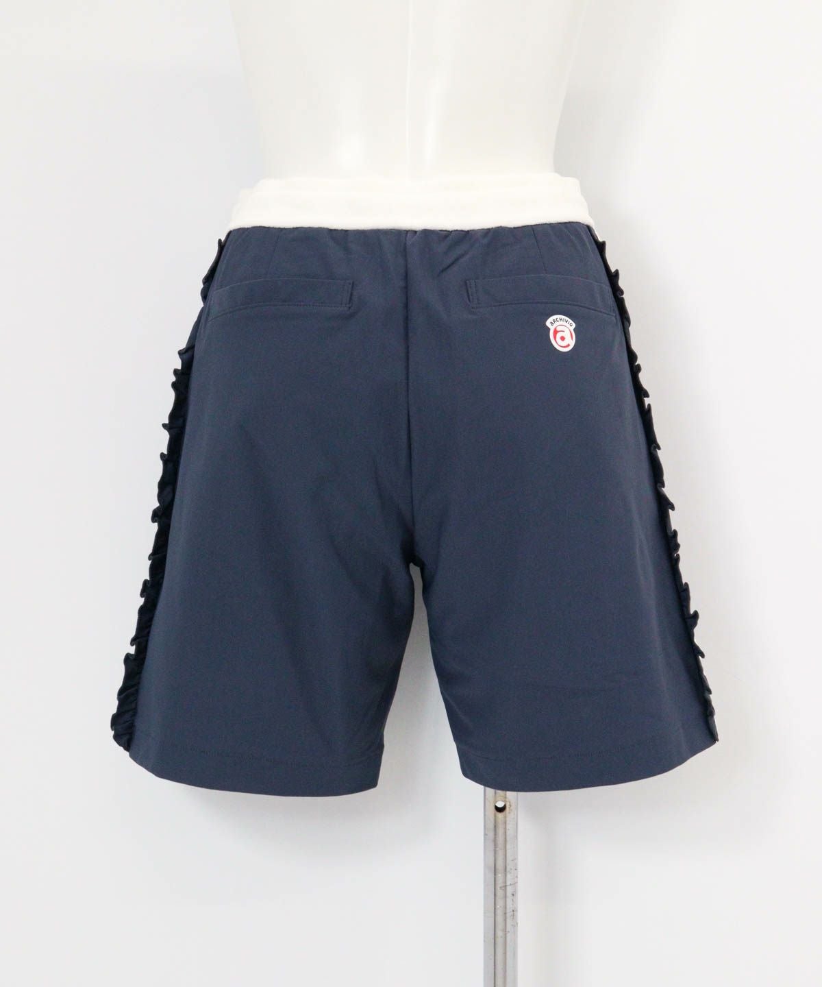 綿ベロアラインUVハーフパンツ後（グレー）