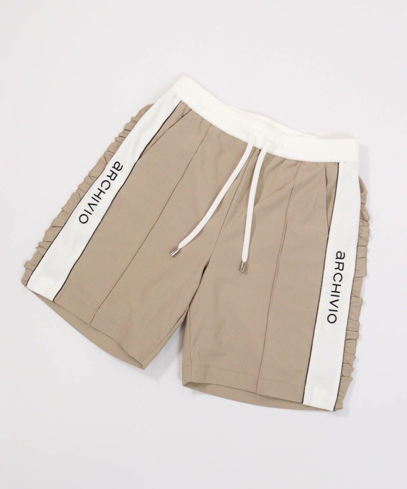 綿ベロアラインUVハーフパンツ（ベージュ）
