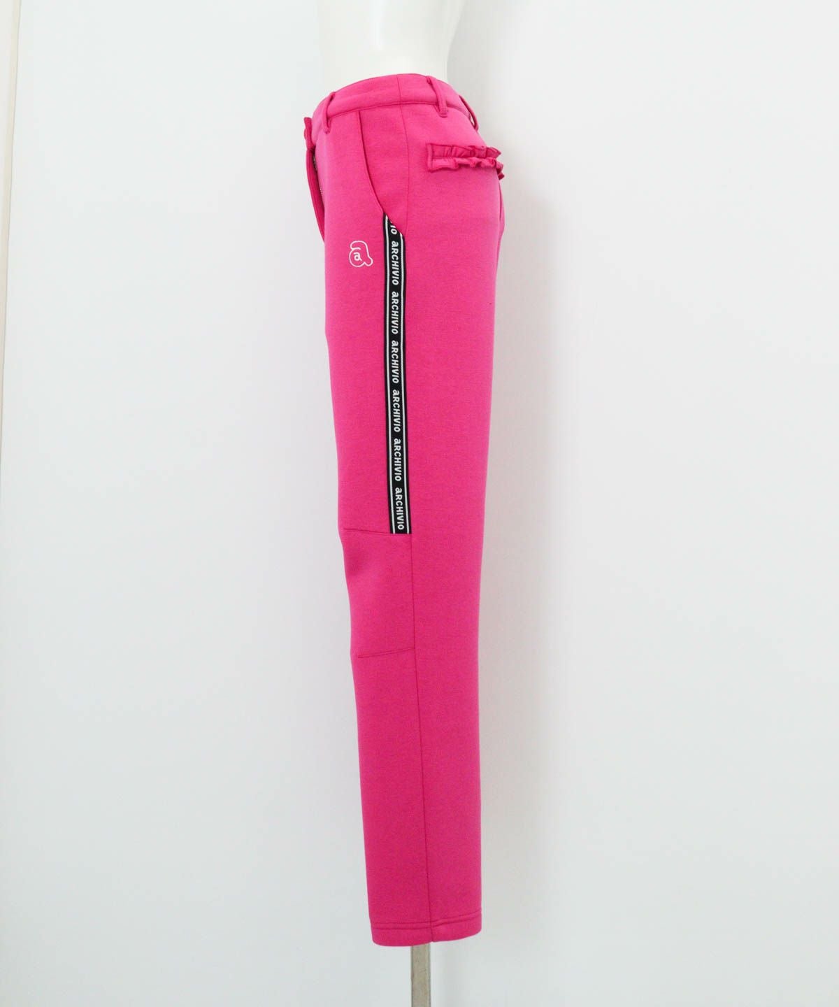 ロゴラインダンボールパンツ横（ピンク）