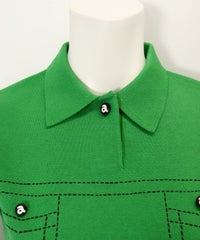 襟元部分（グリーン）