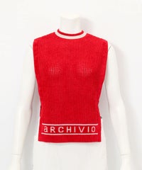 モールニットメッシュベスト（レッド）