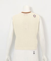 モールニットメッシュベスト後（ホワイト）