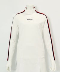  配色ライン袖プルオーバー（ホワイト）