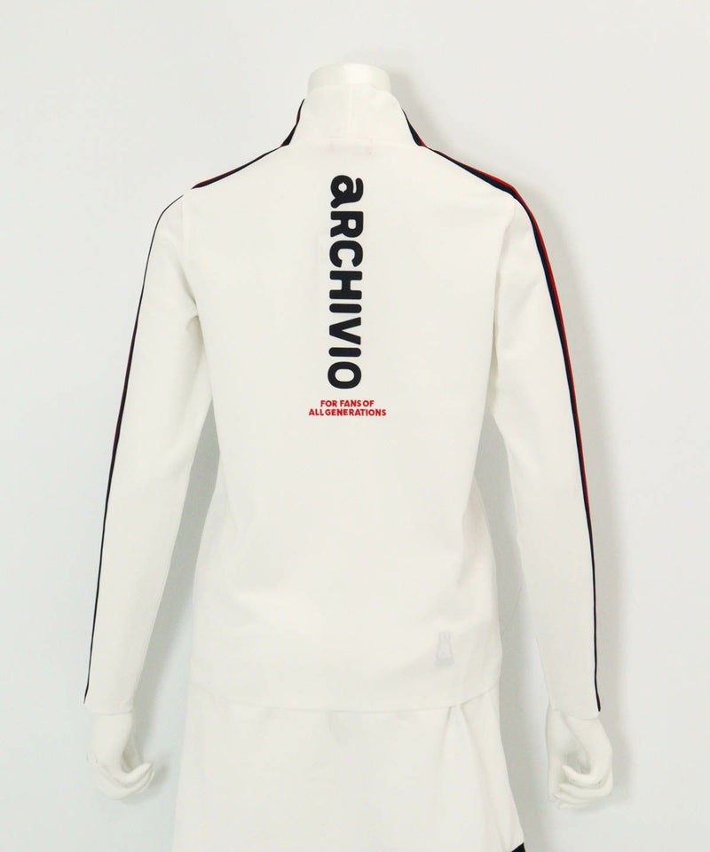  配色ライン袖プルオーバー後（ホワイト）