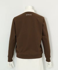 チェーン刺繍速乾ポロシャツ後（ブラウン）