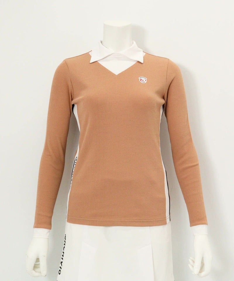 配色リブプルオーバー（ベージュ）