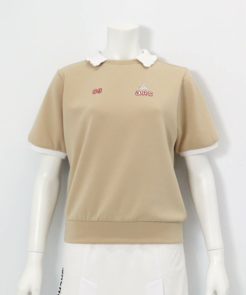 フリル襟UV冷感ダンボールプルオーバー（ベージュ）