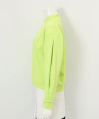 タック袖UV速乾プルオーバー横（ライトグリーン）