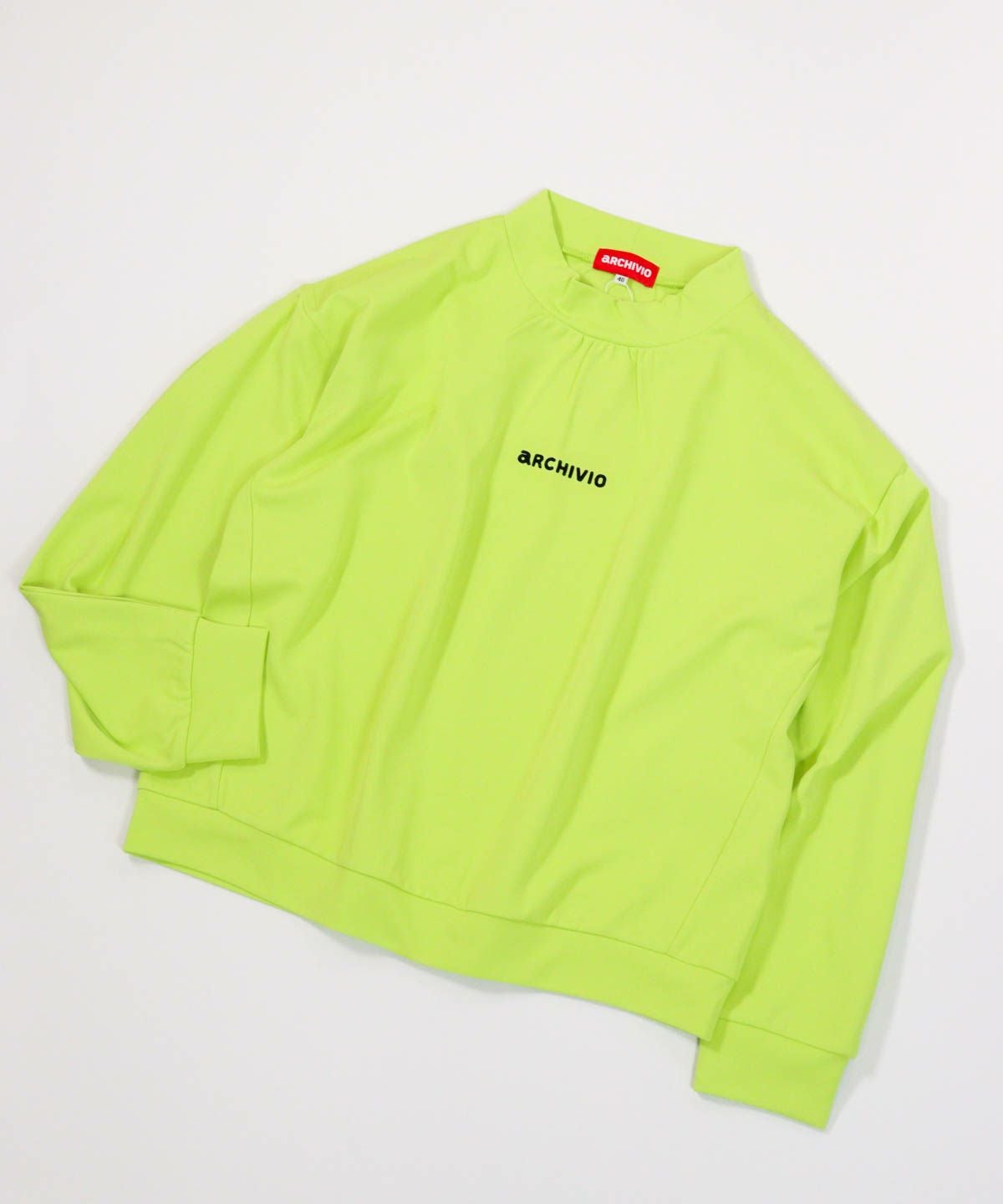 タック袖UV速乾プルオーバー（ライトグリーン）