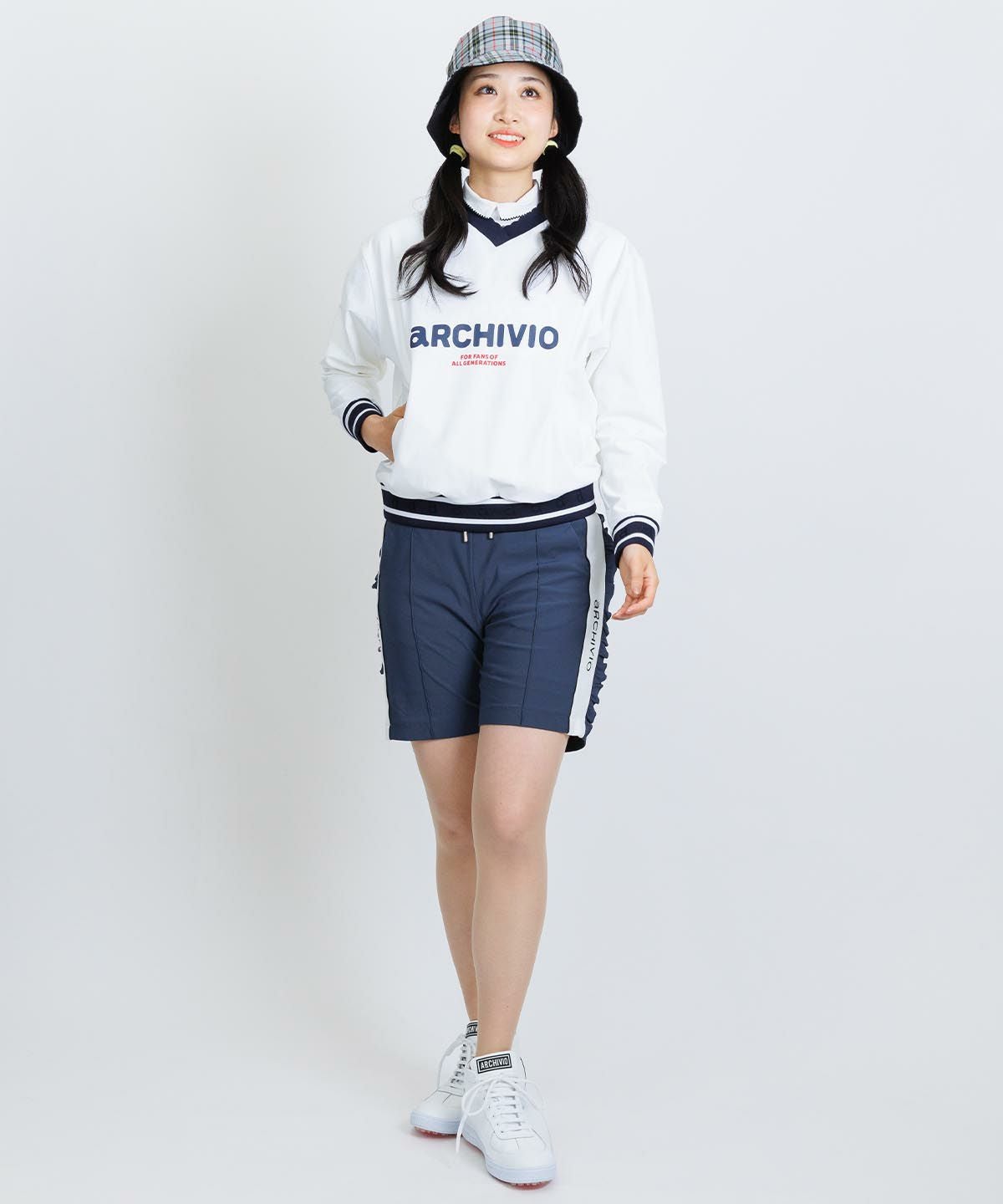 ポーチ付カレッジ風プルオーバー|アルチビオ - ゴルフウェアや婦人服通販