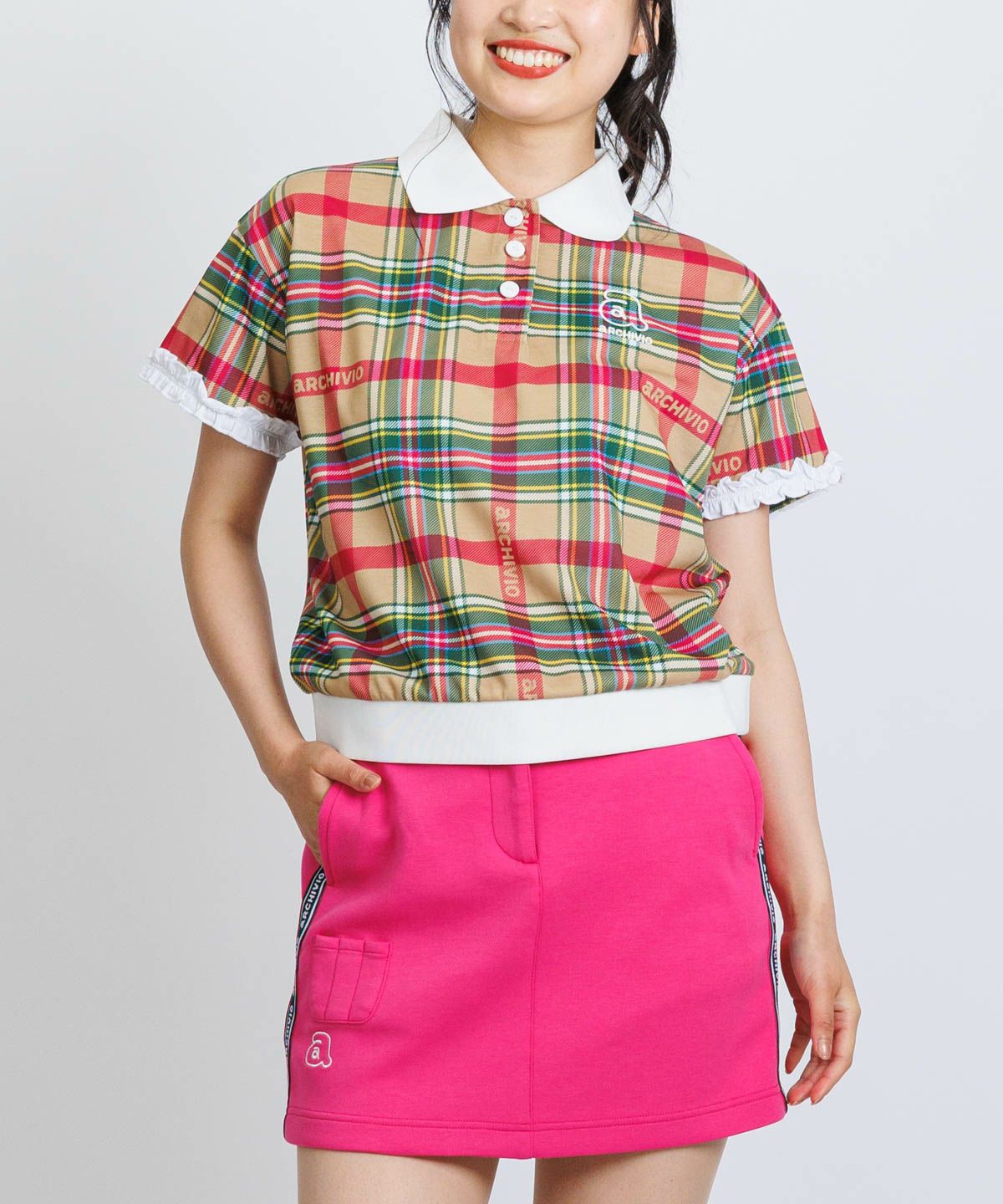 袖フリルマルチポロシャツ|アルチビオ - ゴルフウェアや婦人服通販