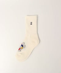 ジャガードイラストソックス(ホワイト）