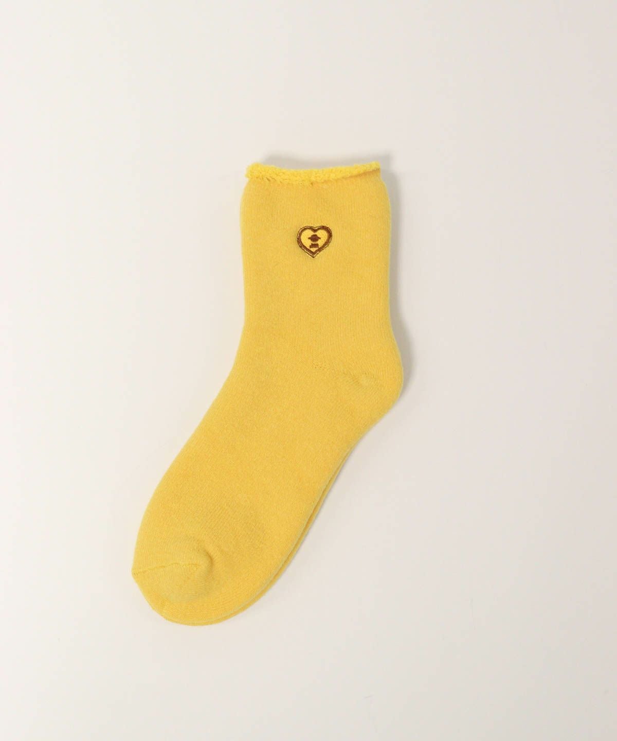  裏パイルショートソックス（イエロー）