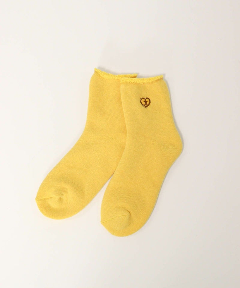  裏パイルショートソックス（イエロー）