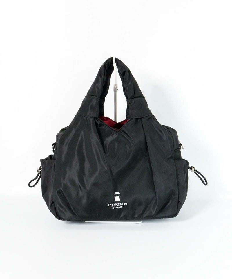 ショルダー付三層型バッグ（ブラック）