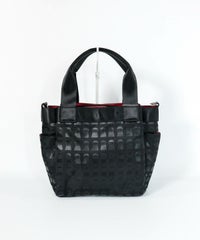 ショルダー付ピコ柄バッグ（ブラック）