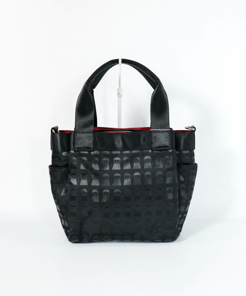 ショルダー付ピコ柄バッグ（ブラック）