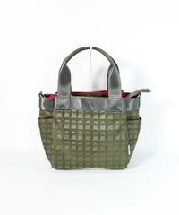 ショルダー付ピコ柄バッグ（グリーン）