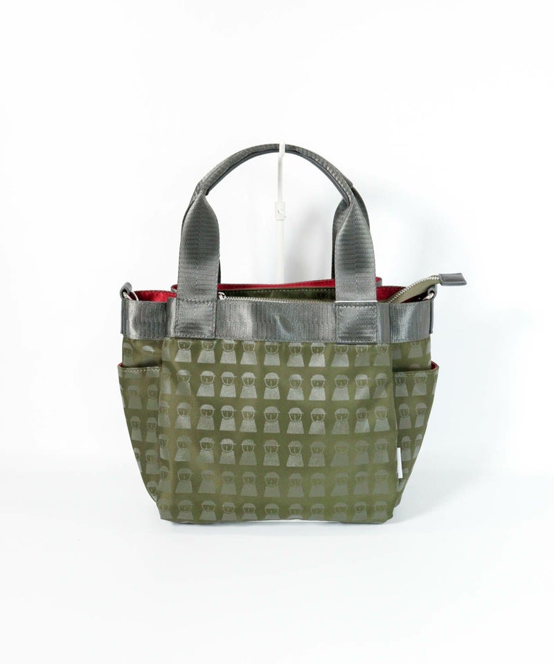 ショルダー付ピコ柄バッグ（グリーン）