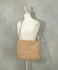 ピコ柄ショルダーバッグ（ベージュ）