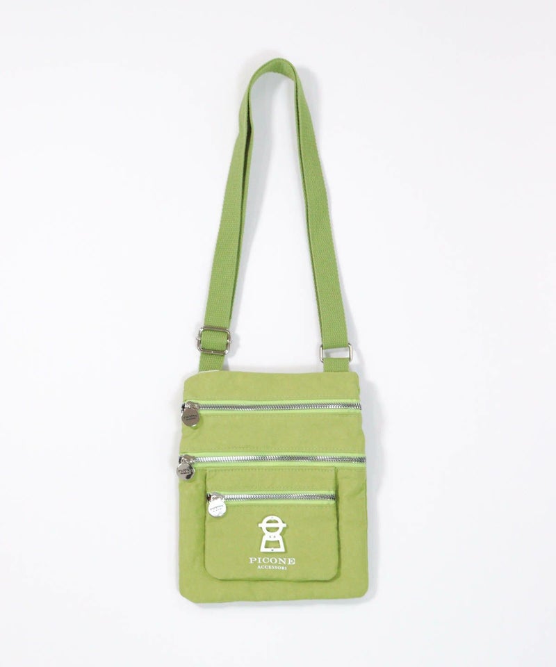 ファスナーポケットショルダーバッグ（ライトグリーン）