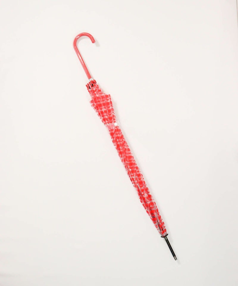  ピコ柄ビニール傘（レッド）