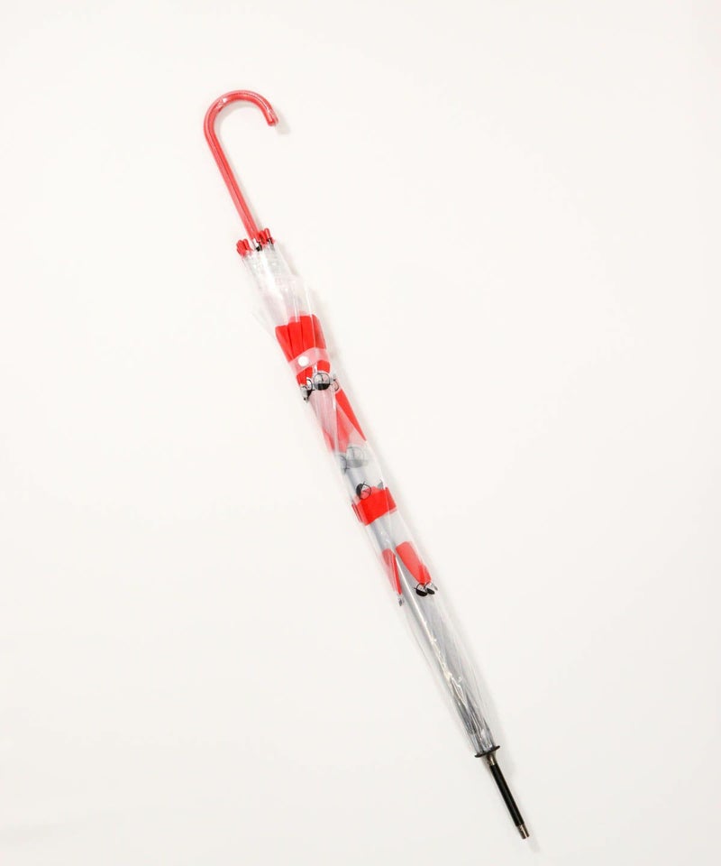 ビッグピコ柄ビニール傘(レッド）