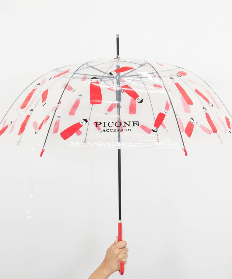 ビッグピコ柄ビニール傘（レッド）