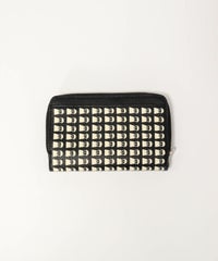 ピコ柄二つ折り財布（ブラック）