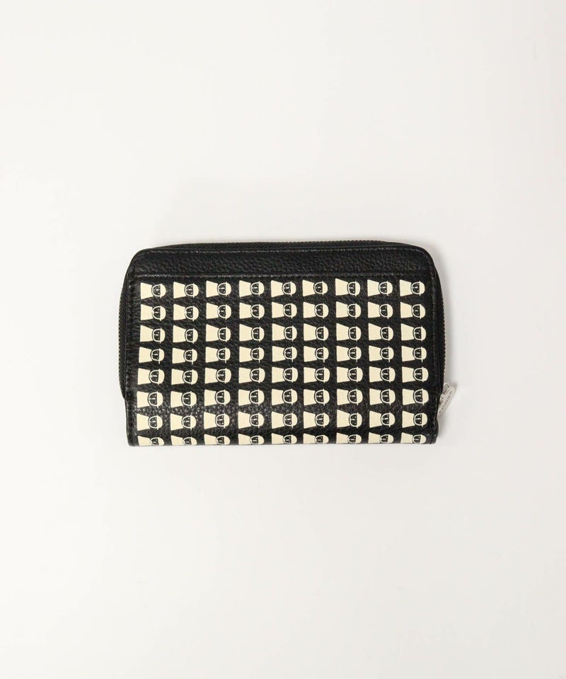ピコ柄二つ折り財布（ブラック）