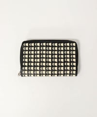 ピコ柄二つ折り財布後（ブラック）