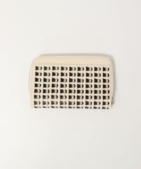 ピコ柄二つ折り財布（ホワイト）