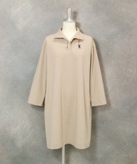 スキッパー襟七分袖冷感ワンピース（ベージュ）