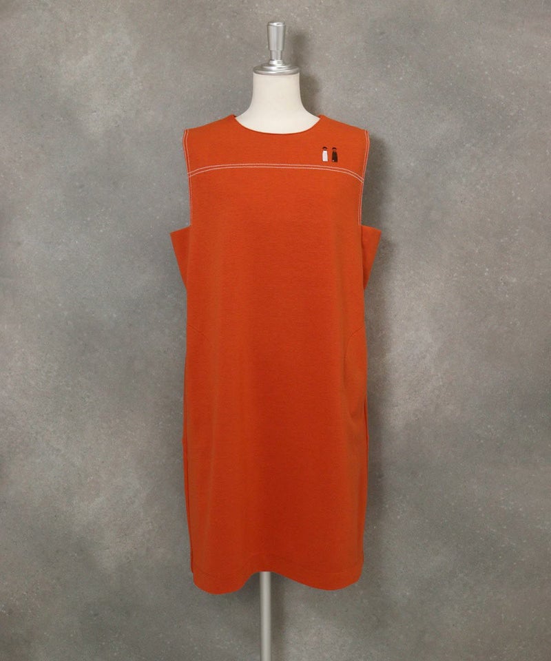 発熱保温ポンチワンピース(オレンジ)前