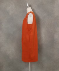 発熱保温ポンチワンピース(オレンジ)横