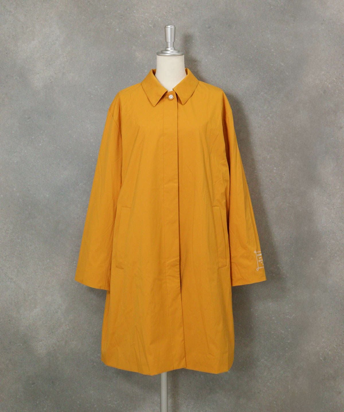 ミドル丈撥水ナイロンコート（ライトオレンジ）
