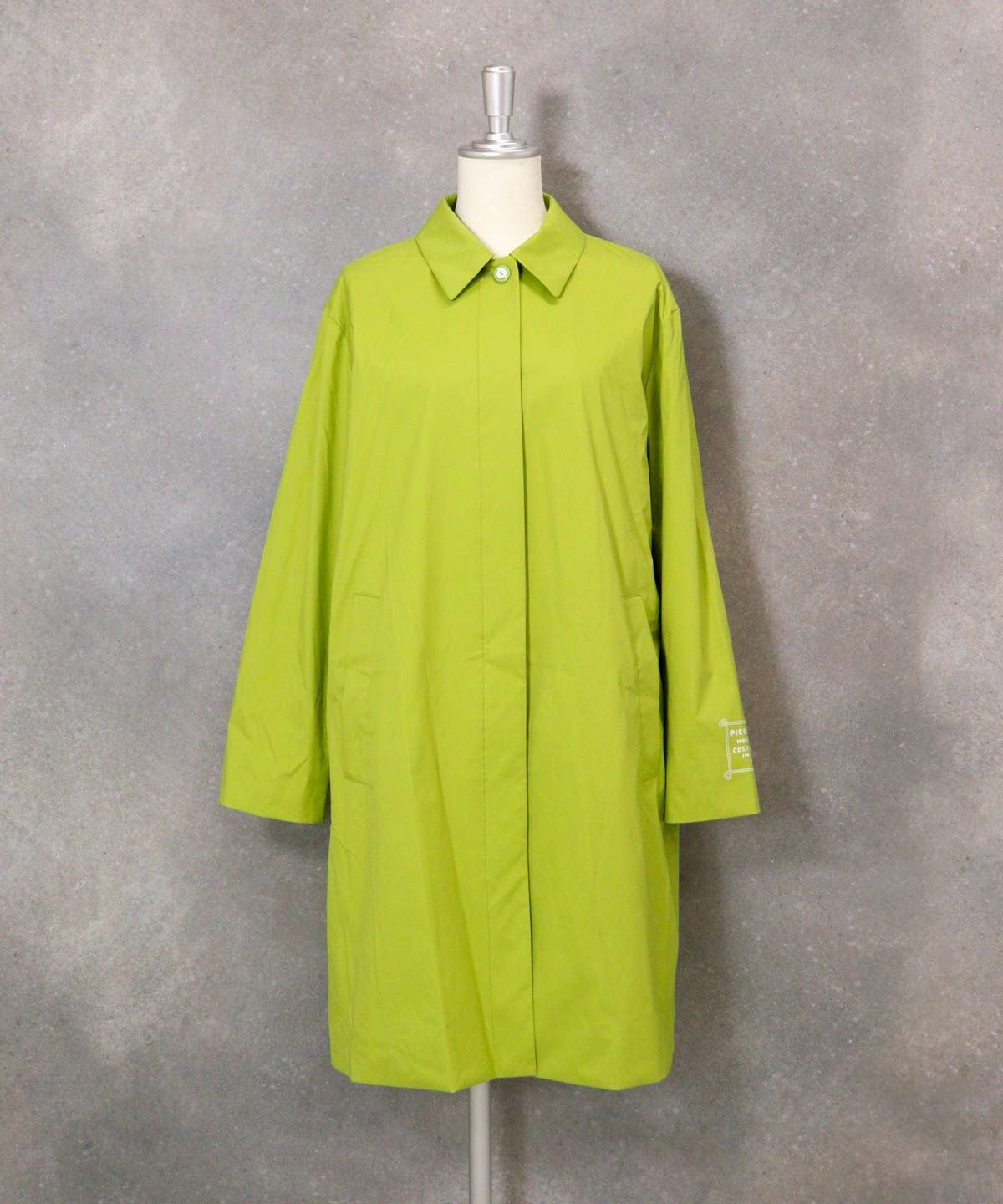 ミドル丈撥水ナイロンコート（ライトグリーン）