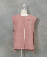  ウール混パイルベスト（ピンク）