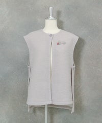  ウール混パイルベスト（ライトグレー）