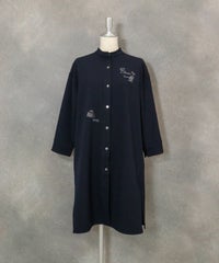 ツムギートロングブラウス（ネイビー）