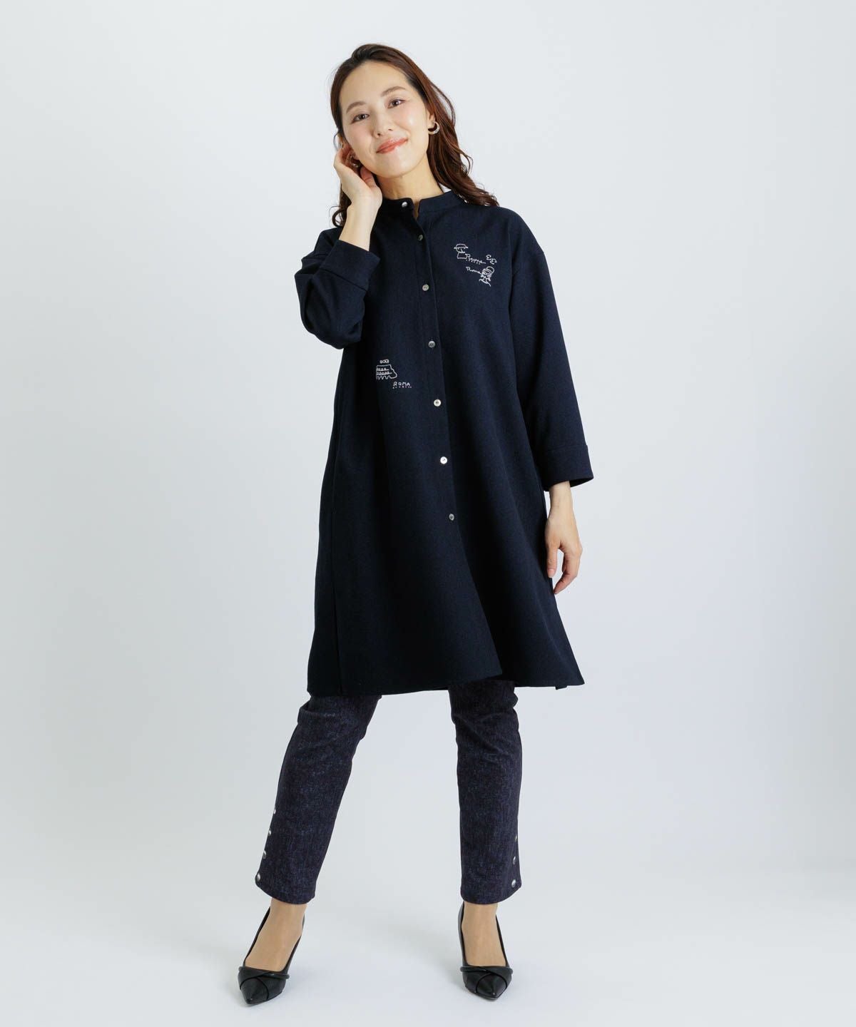 ツムギートロングブラウス|スタジオピッコーネ - ゴルフウェアや婦人服通販
