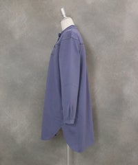 発熱保温素材ステッチブラウス(ライトブルー)横