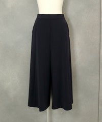 マットポンチ八分丈ワイドパンツ（ネイビー）