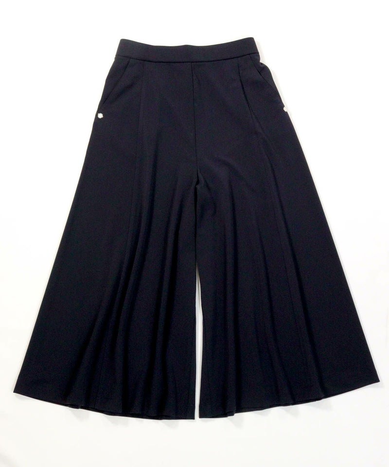 マットポンチ八分丈ワイドパンツ（ネイビー）