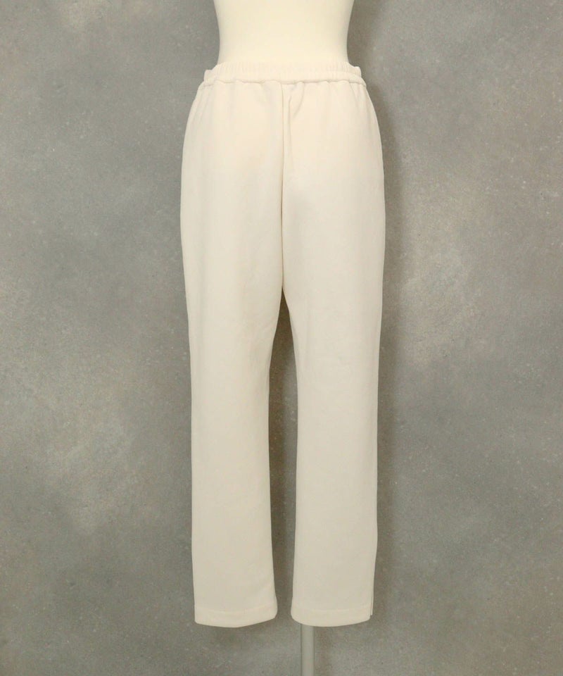 裾ボタンハニカムパンツ後（ホワイト）