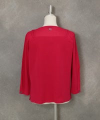 レイヤード風デザインニット(ピンク)後ろ